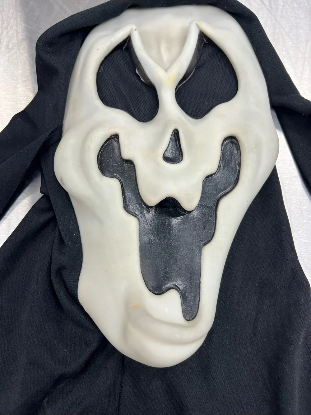 Fun World Vintage Easter Unlimited Black Ghost Mask Costume with White Face